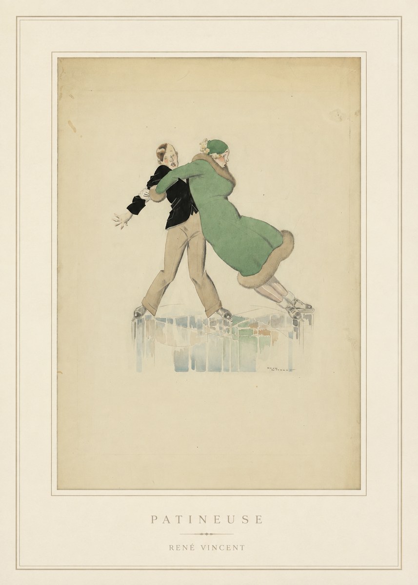 René Vincent Patineuse No4 - Plakat