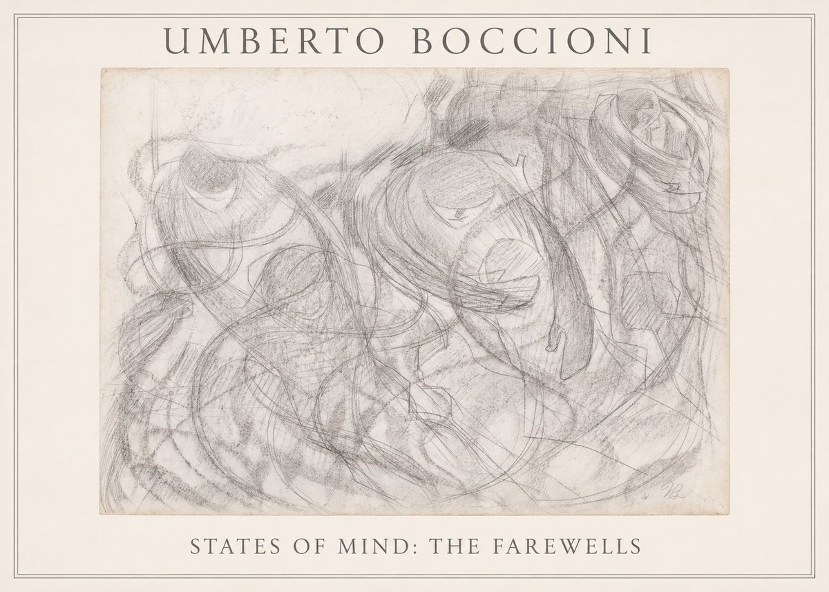 Umberto Boccioni States of Mind: the Farewells No3 - Plakat