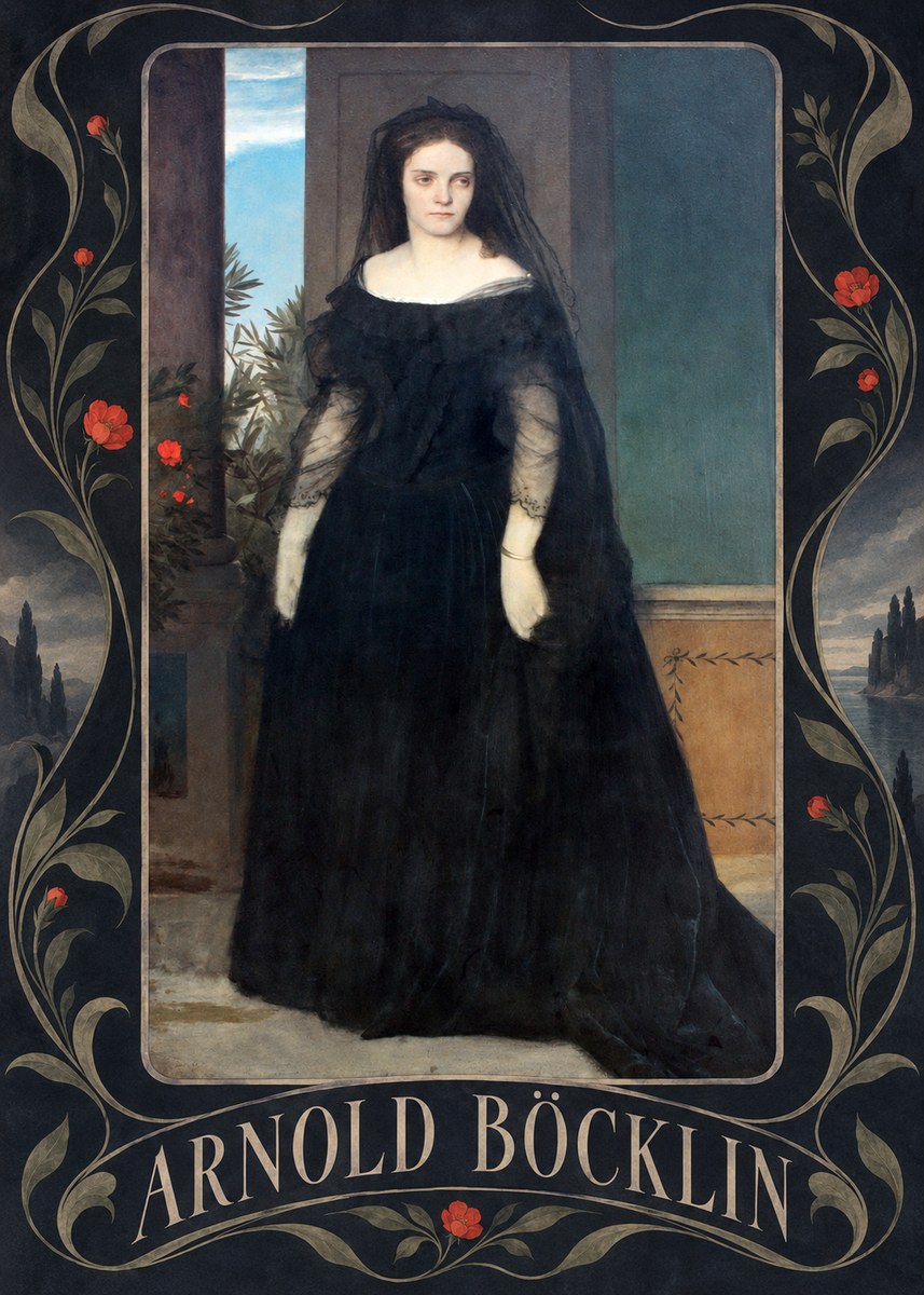 Arnold Böcklin Portrait of Mrs. Böcklin No5 - Plakat