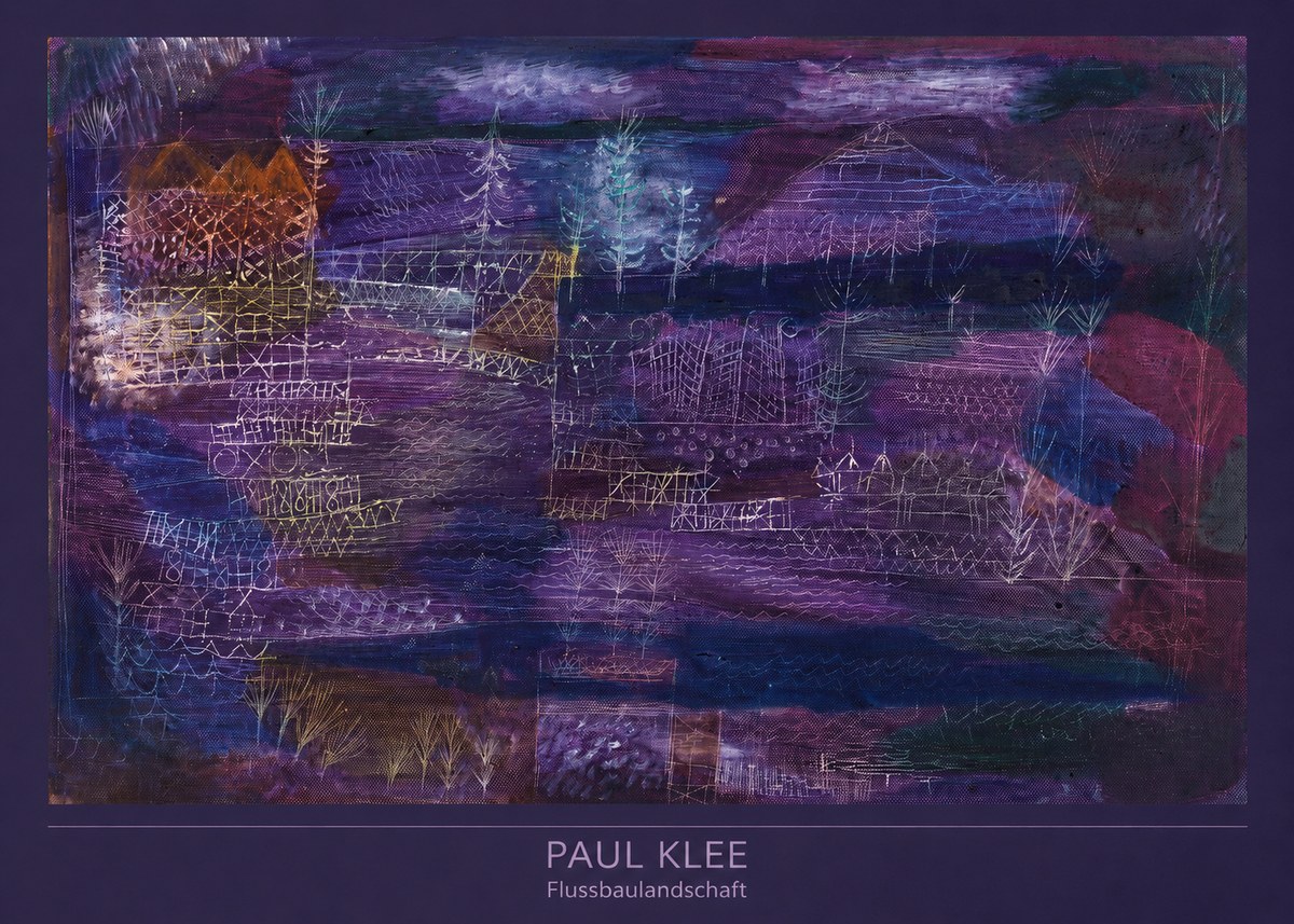 Paul Klee Flussbaulandschaft No6 - Plakat
