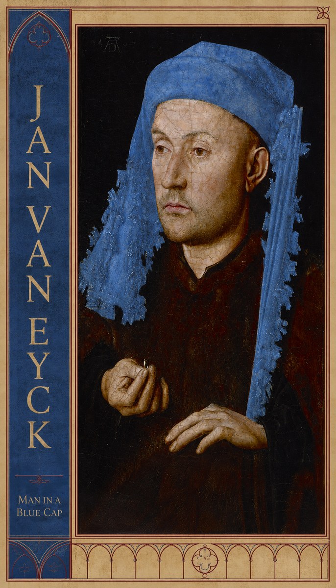 Jan van Eyck Man in a Blue Cap I No2 - Plakat