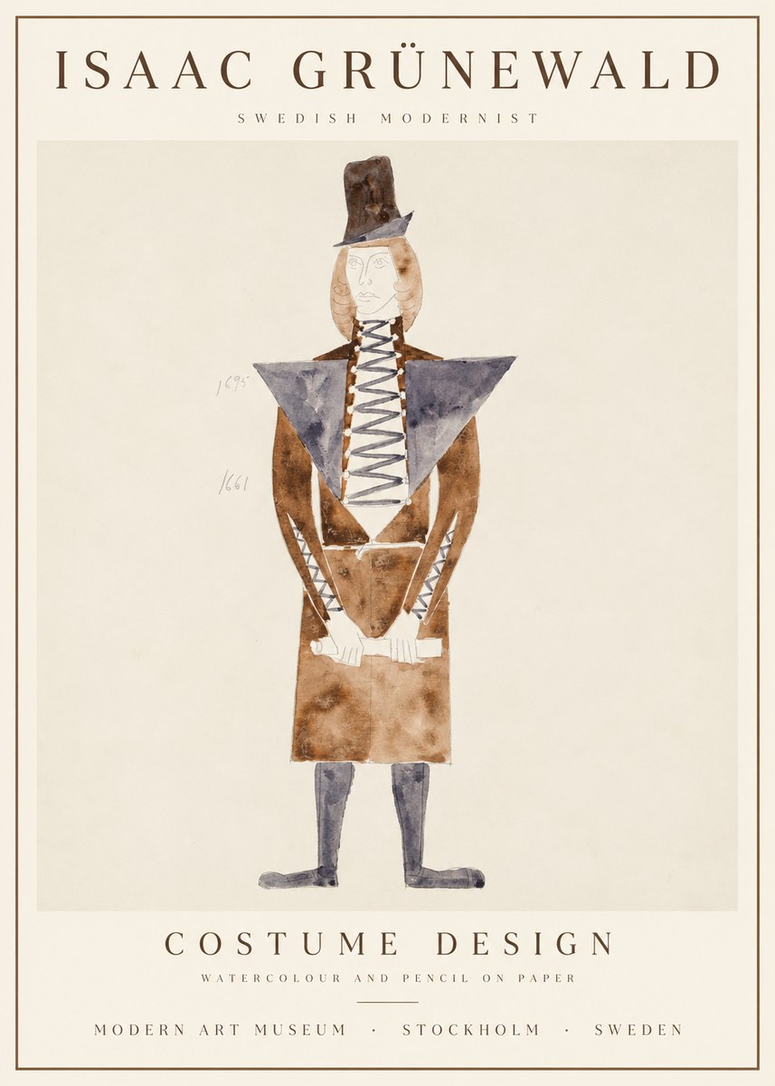 Isaac Grünewald Costume Design XIII No4 - Plakat