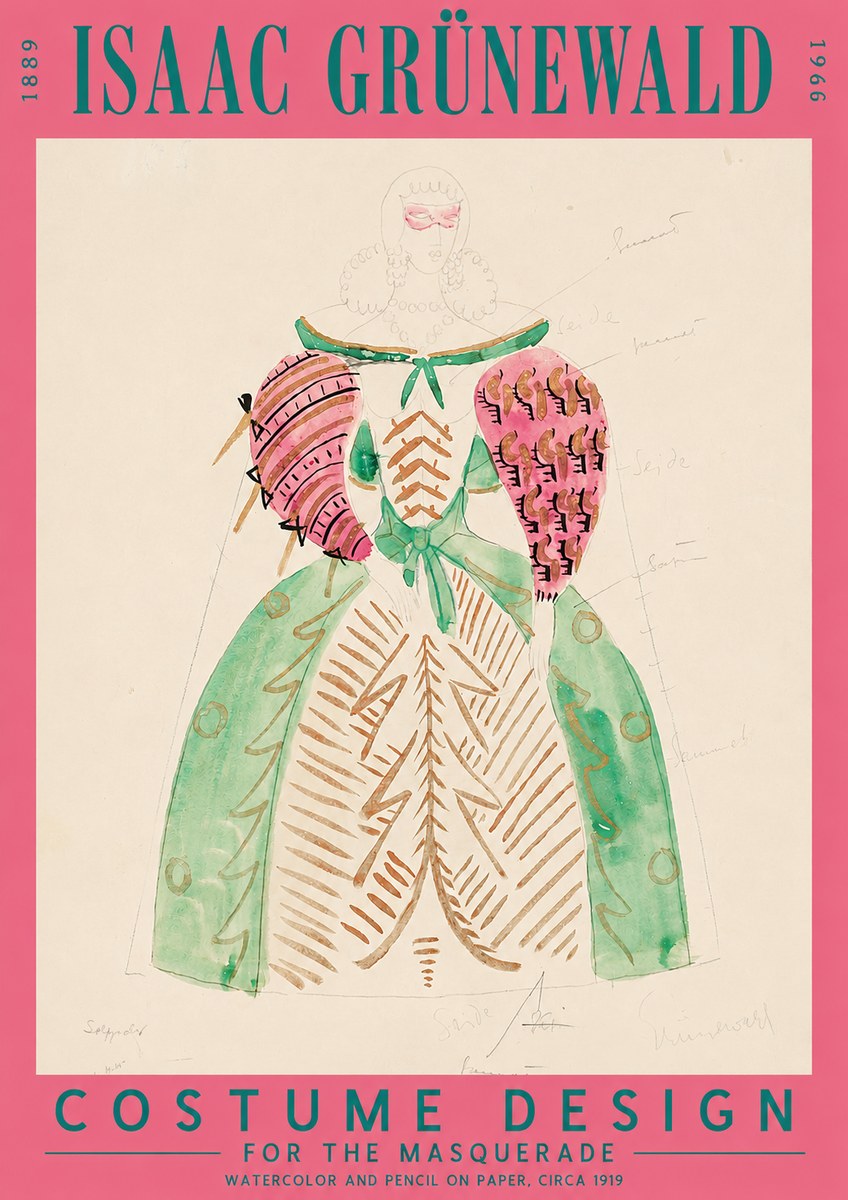 Isaac Grünewald Costume Design for the Masquerade No2 - Plakat