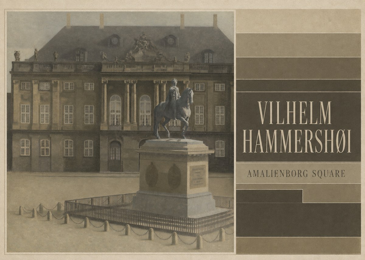 Vilhelm Hammershøi Amalienborg Square II No4 - Plakat
