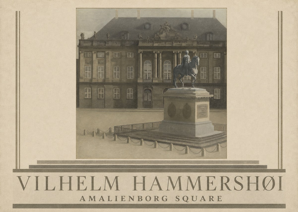 Vilhelm Hammershøi Amalienborg Square II No5 - Plakat