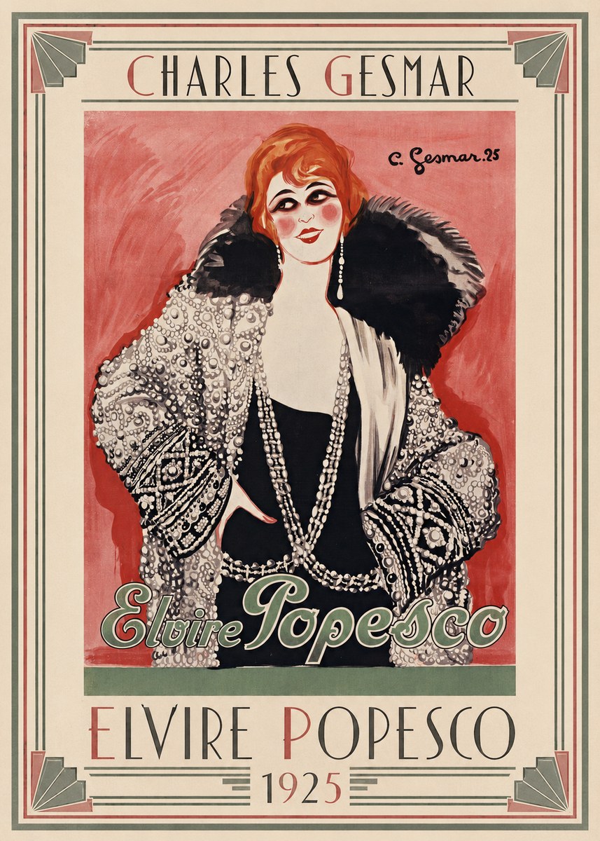 Charles Gesmar Elvire Popesco II No1 - Plakat