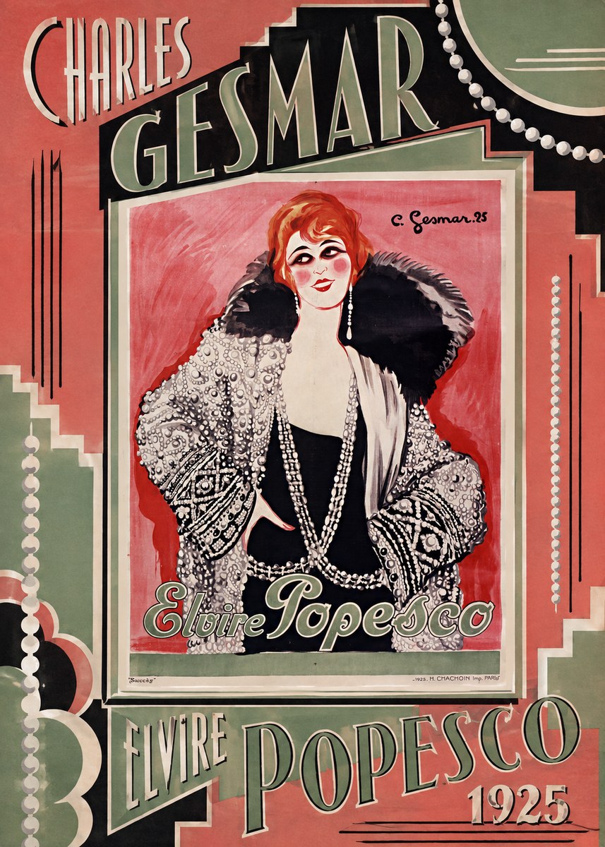 Charles Gesmar Elvire Popesco II No2 - Plakat