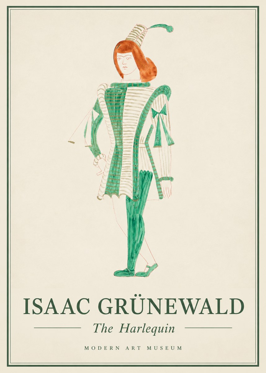 Isaac Grünewald The Harlequin No1 - Plakat