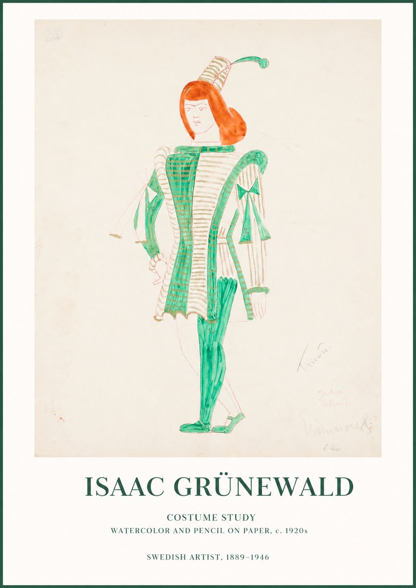 Isaac Grünewald The Harlequin No2 - Plakat