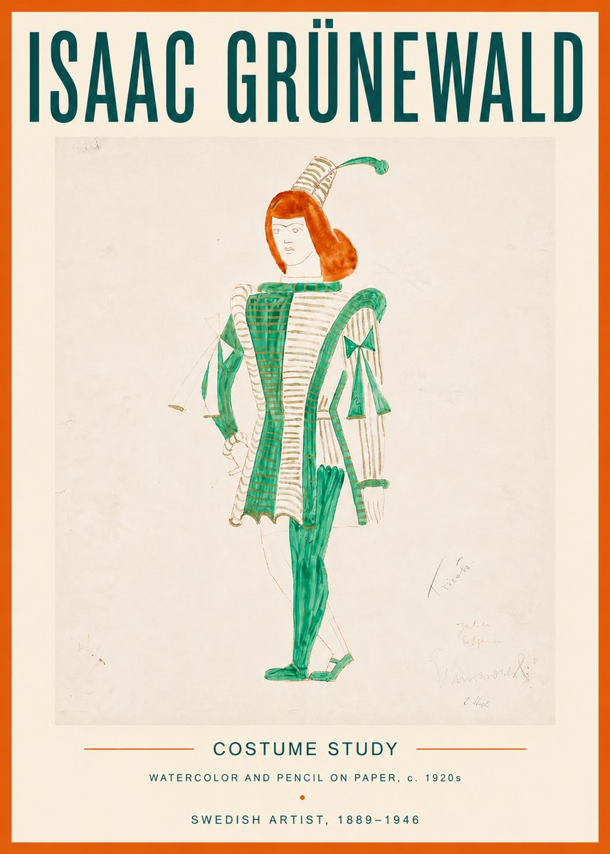 Isaac Grünewald The Harlequin No6 - Plakat