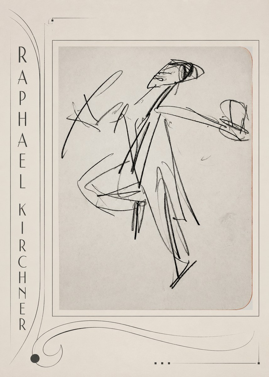 Raphael Kirchner Dynamic Dancer Sketch No2 - Plakat