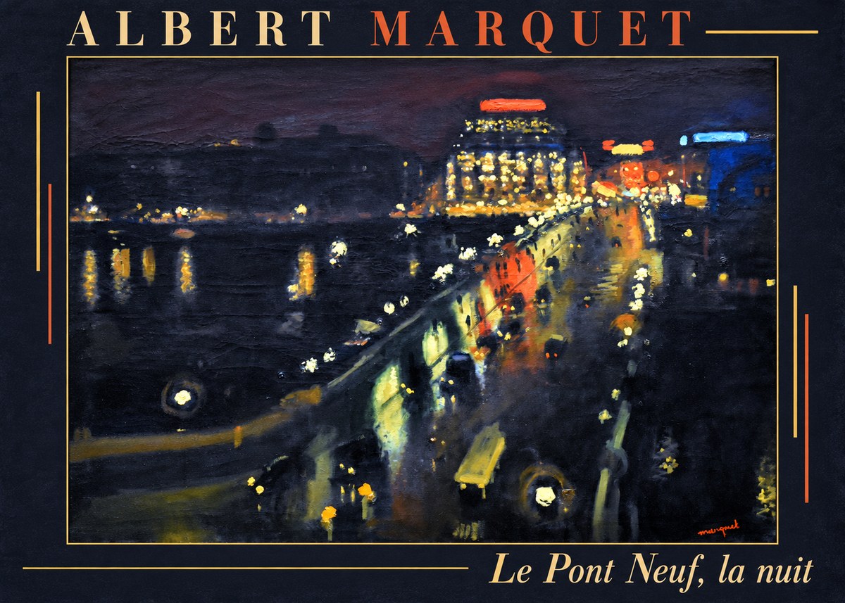 Albert Marquet Le Pont Neuf, La Nuit No1 - Plakat