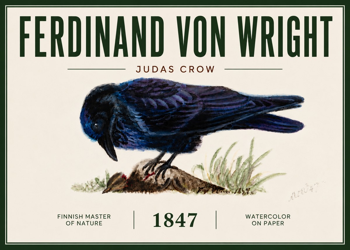 Ferdinand von Wright Judas Crow No4 - Plakat