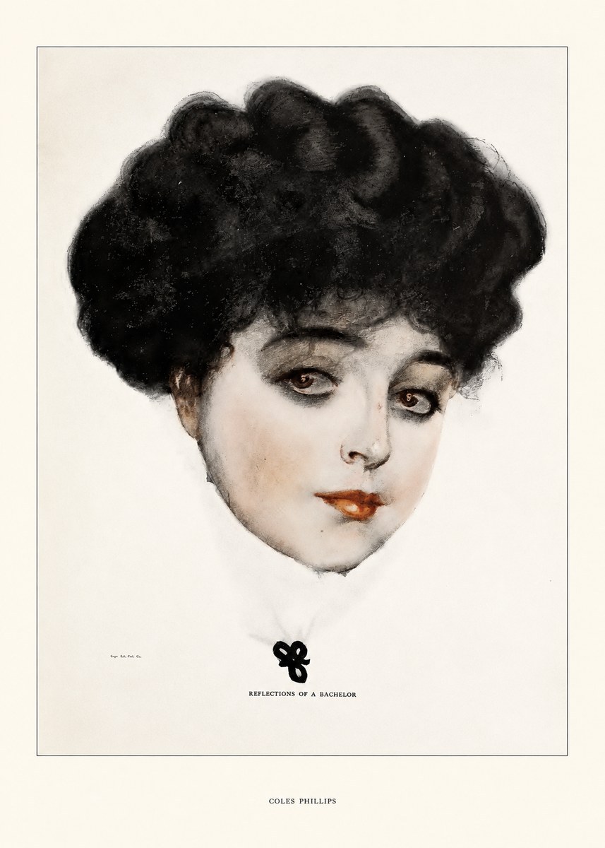 Coles Phillips Reflections of a Bachelor No5 - Plakat