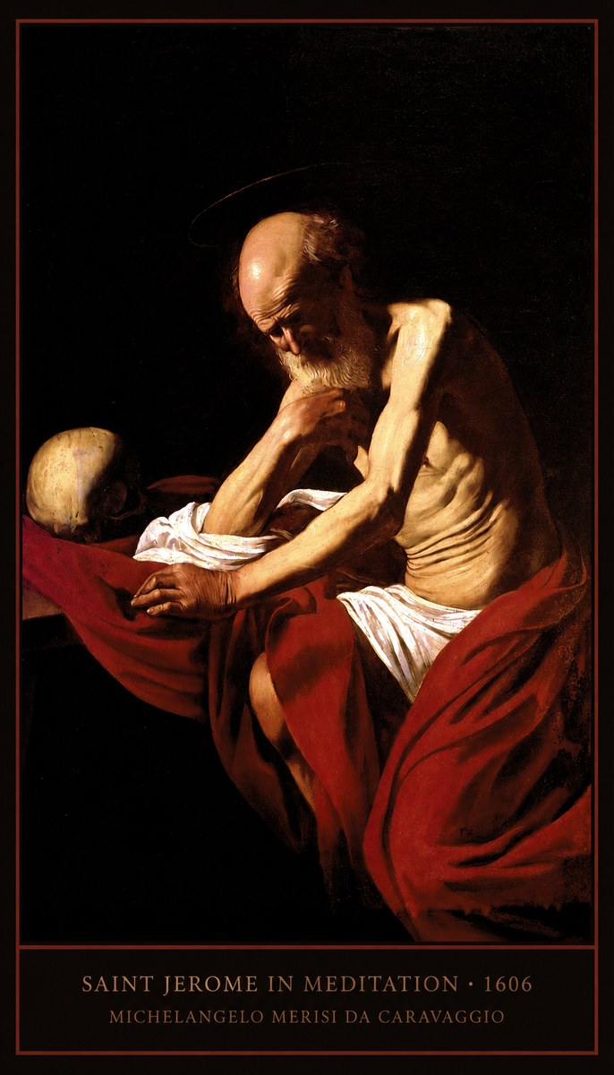 Michelangelo Merisi da Caravaggio Saint Jerome in Meditation I No4 - Plakat