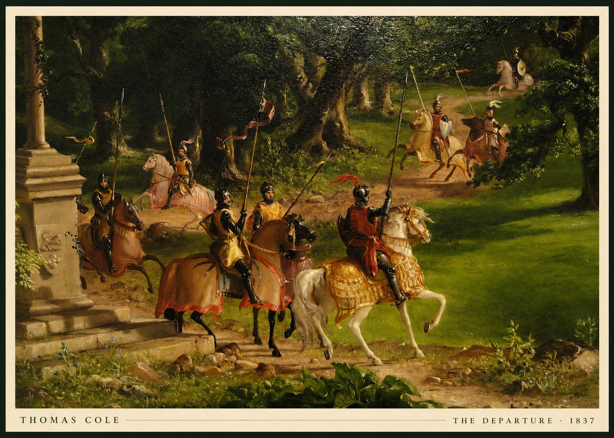 Thomas Cole The Departure III No5 - Plakat