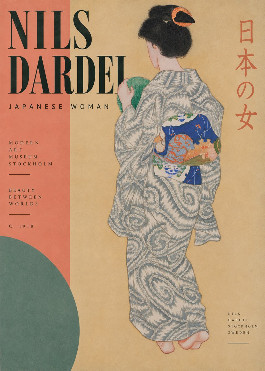 Nils Dardel Japanese Woman No2 - Plakat