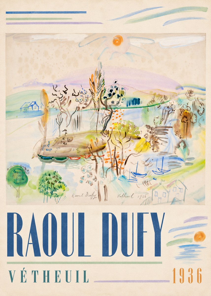 Raoul Dufy Vétheuil No3 - Plakat