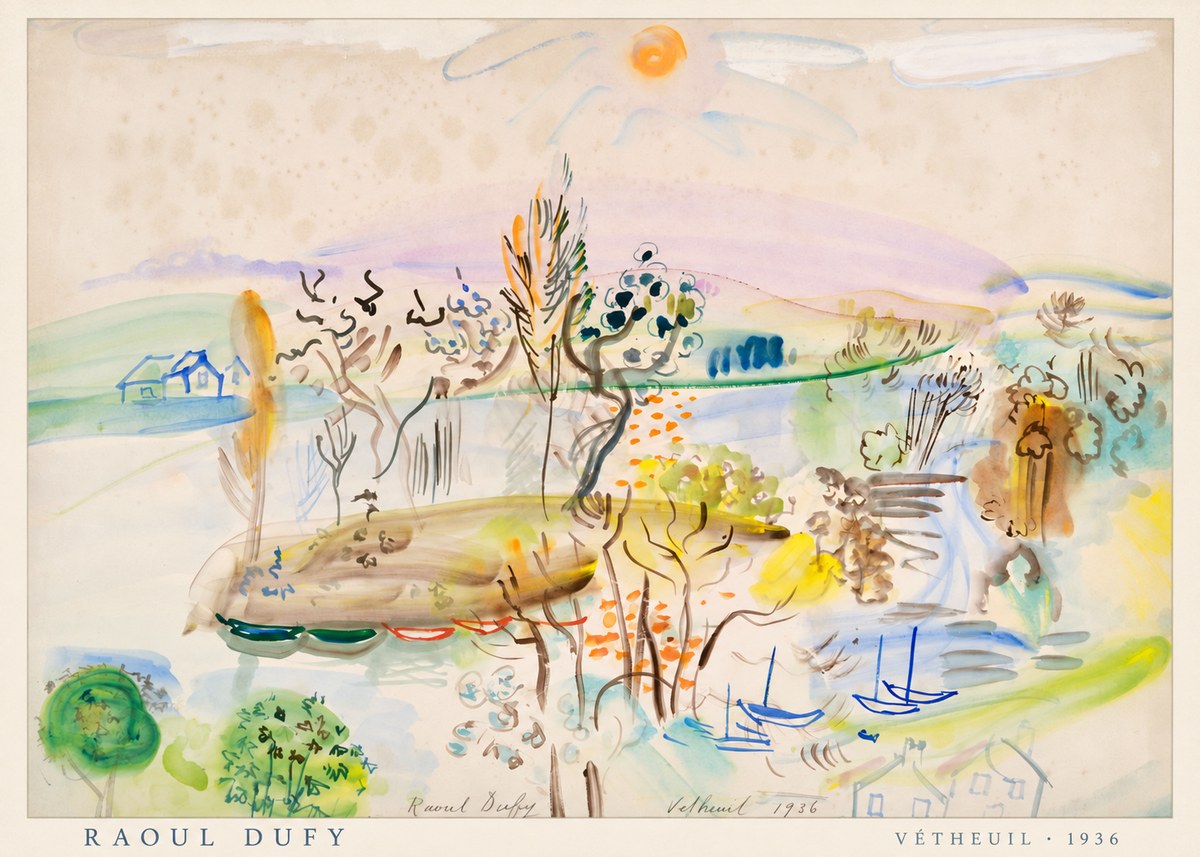 Raoul Dufy Vétheuil No4 - Plakat