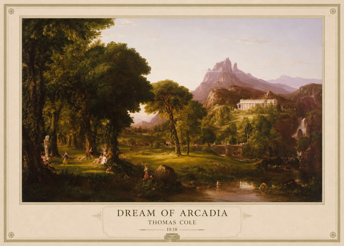 Thomas Cole The Dream of Arcadia No2 - Plakat