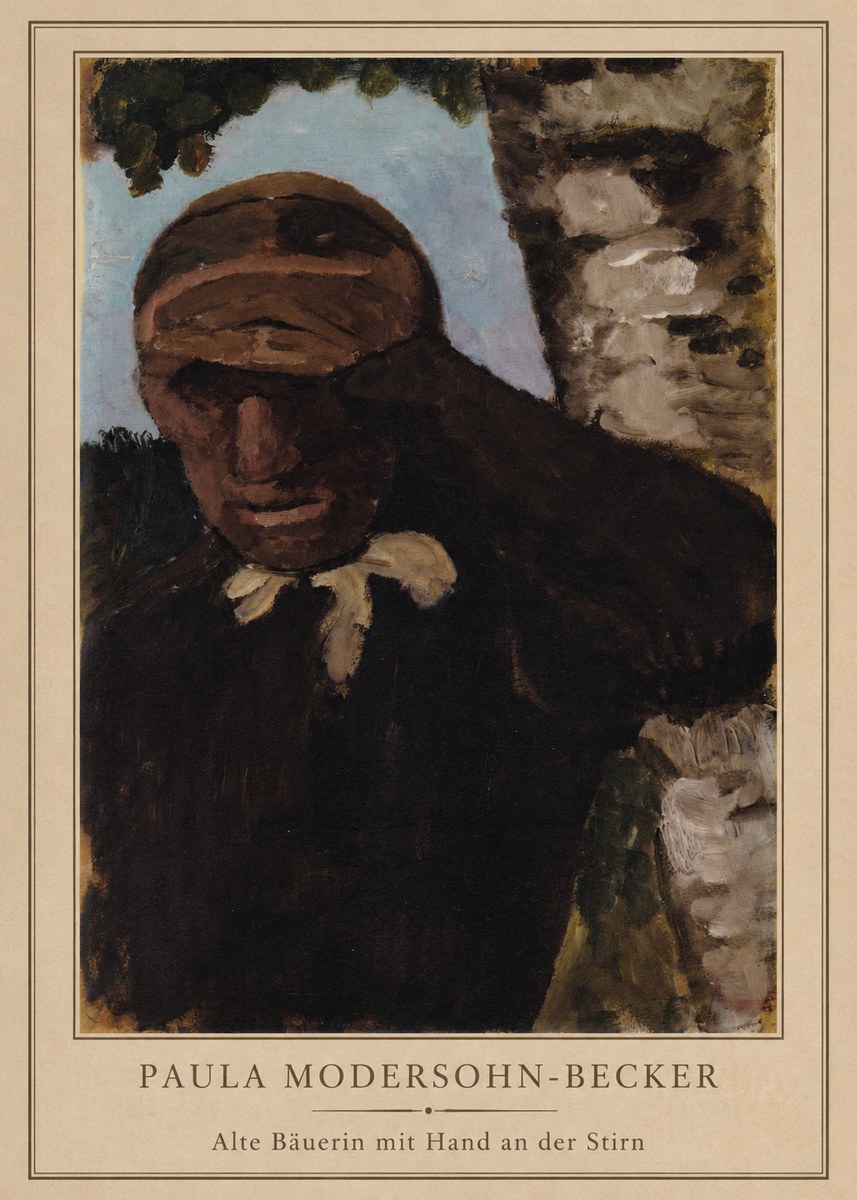 Paula Modersohn-Becker Alte Bäuerin Mit Hand an Der Stirn No3 - Plakat