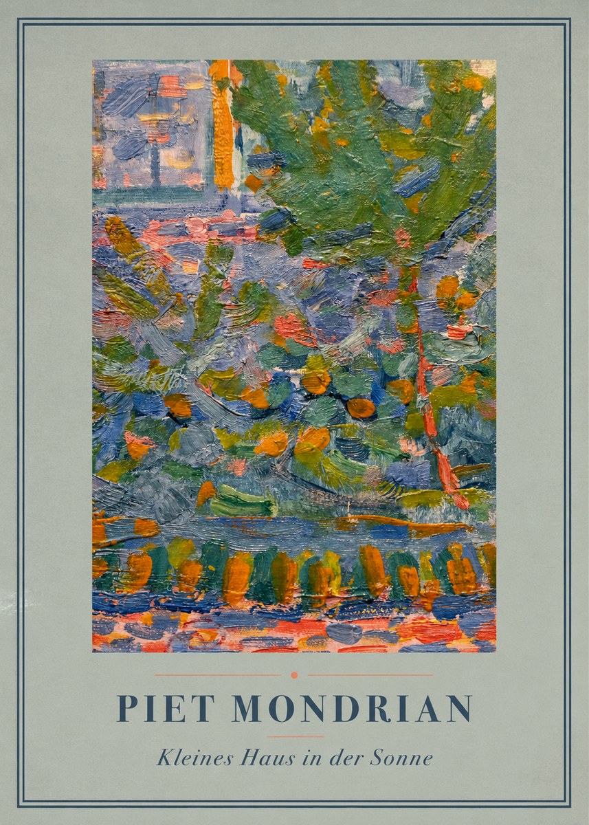 Piet Mondrian Kleines Haus in Der Sonne III No4 - Plakat