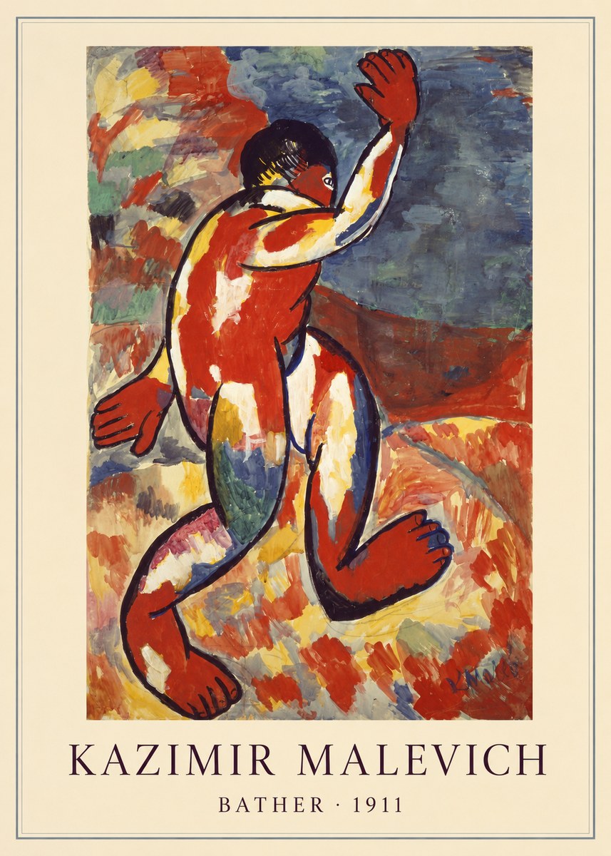 Kazimir Malevich Bather - 1911 No4 - Plakat