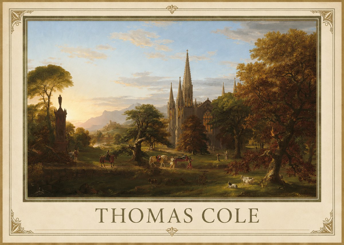 Thomas Cole The Architect's Dream No1 - Plakat