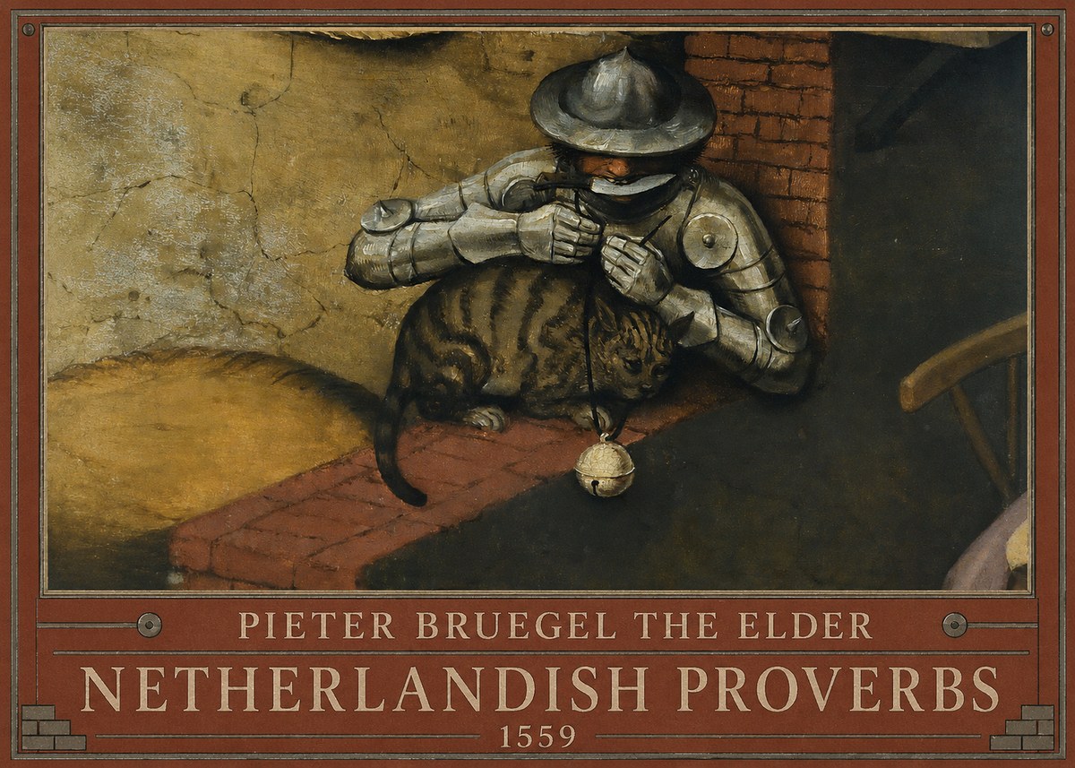 Pieter Bruegel Netherlandish Proverbs X No3 - Plakat