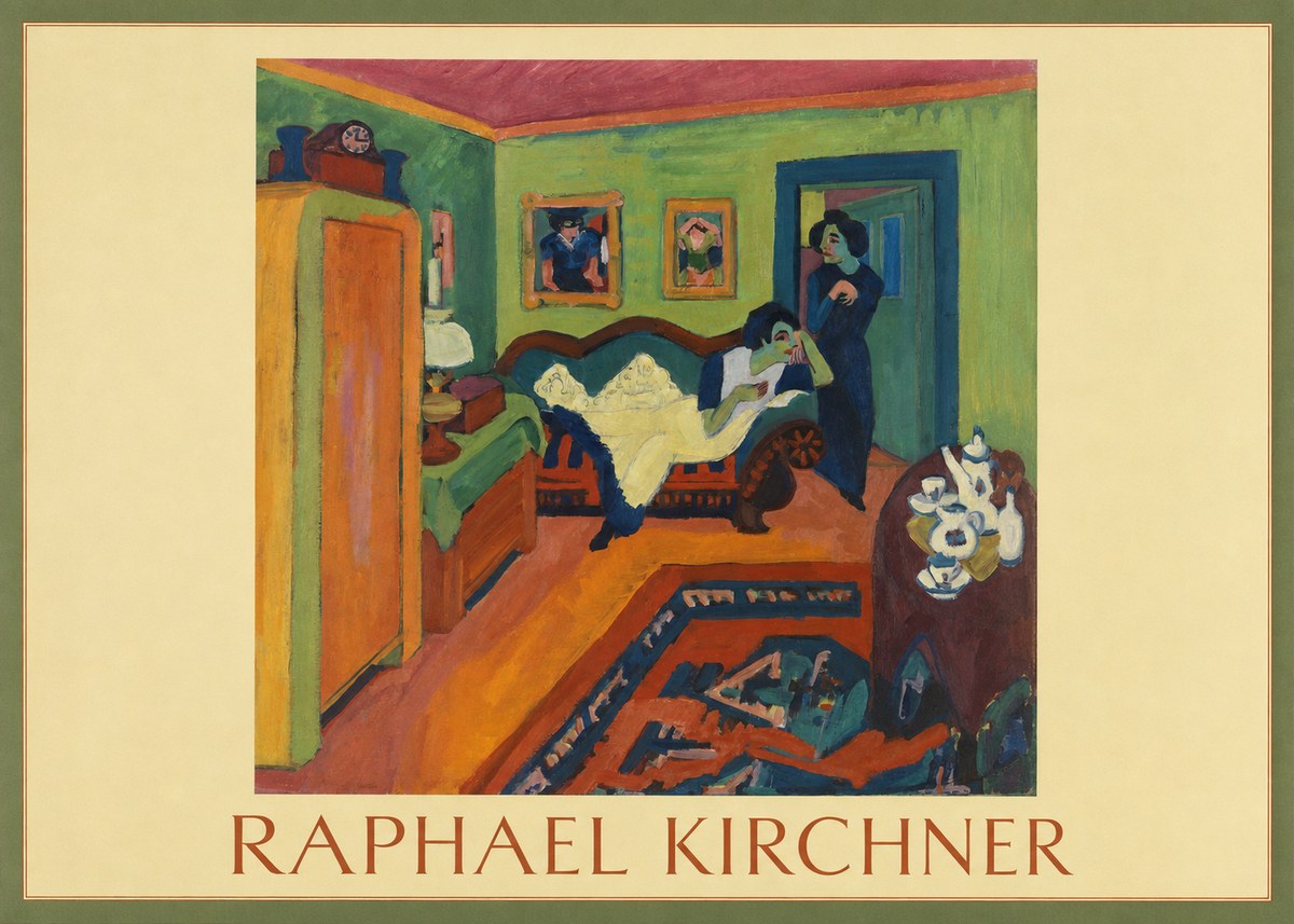 Raphael Kirchner Interior with Two Women No1 - Plakat