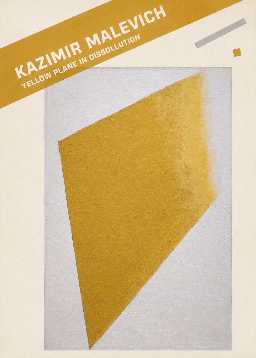 Kazimir Malevich Yellow Plane in Dissolution No3 - Plakat