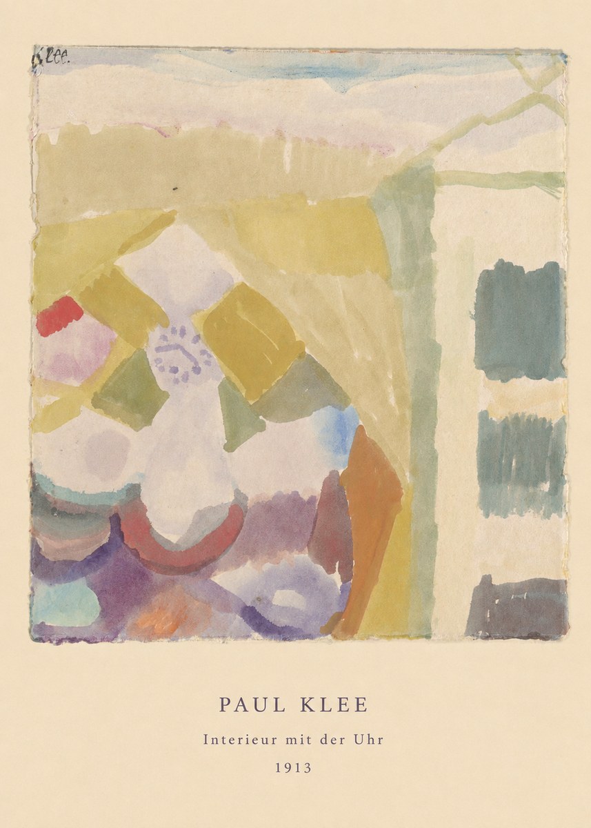 Paul Klee Interieur Mit Der Uhr II No6 - Plakat