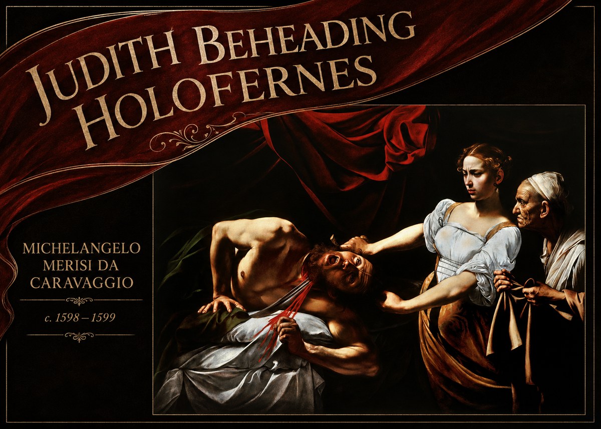 Michelangelo Merisi da Caravaggio Judith Beheading Holofernes IV No5 - Plakat