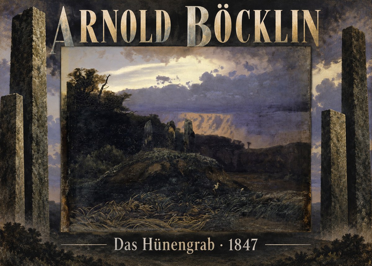 Arnold Böcklin Das Hünengrab No5 - Plakat