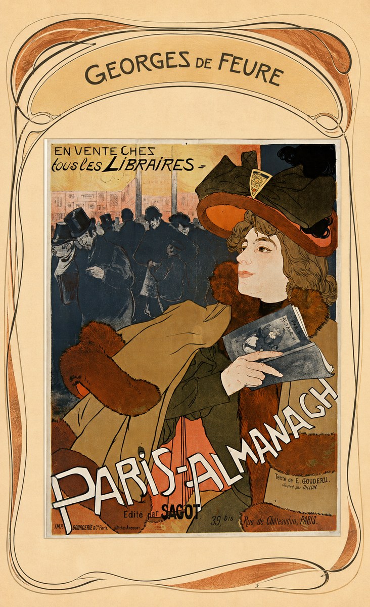 Georges de Feure Paris-almanach II No6 - Plakat