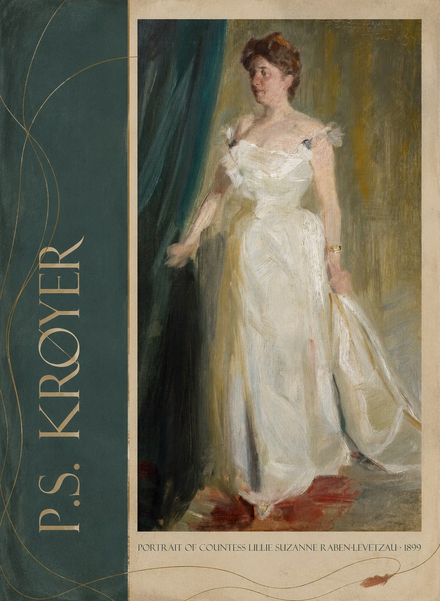 P.S. Krøyer Portrait of Countess Lillie Suzanne Raben-levetzau - 1899 No2 - Plakat