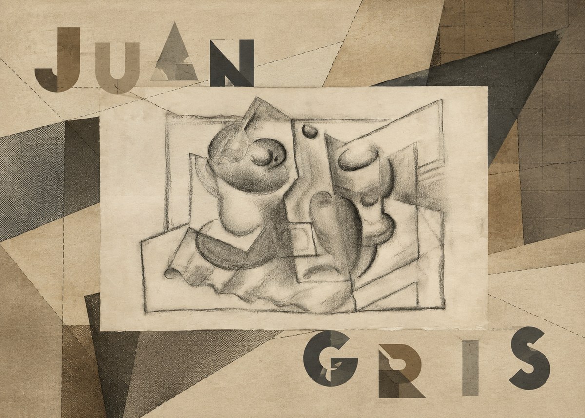 Juan Gris Nature Morte (Bouteille Et Fruit) No4 - Plakat