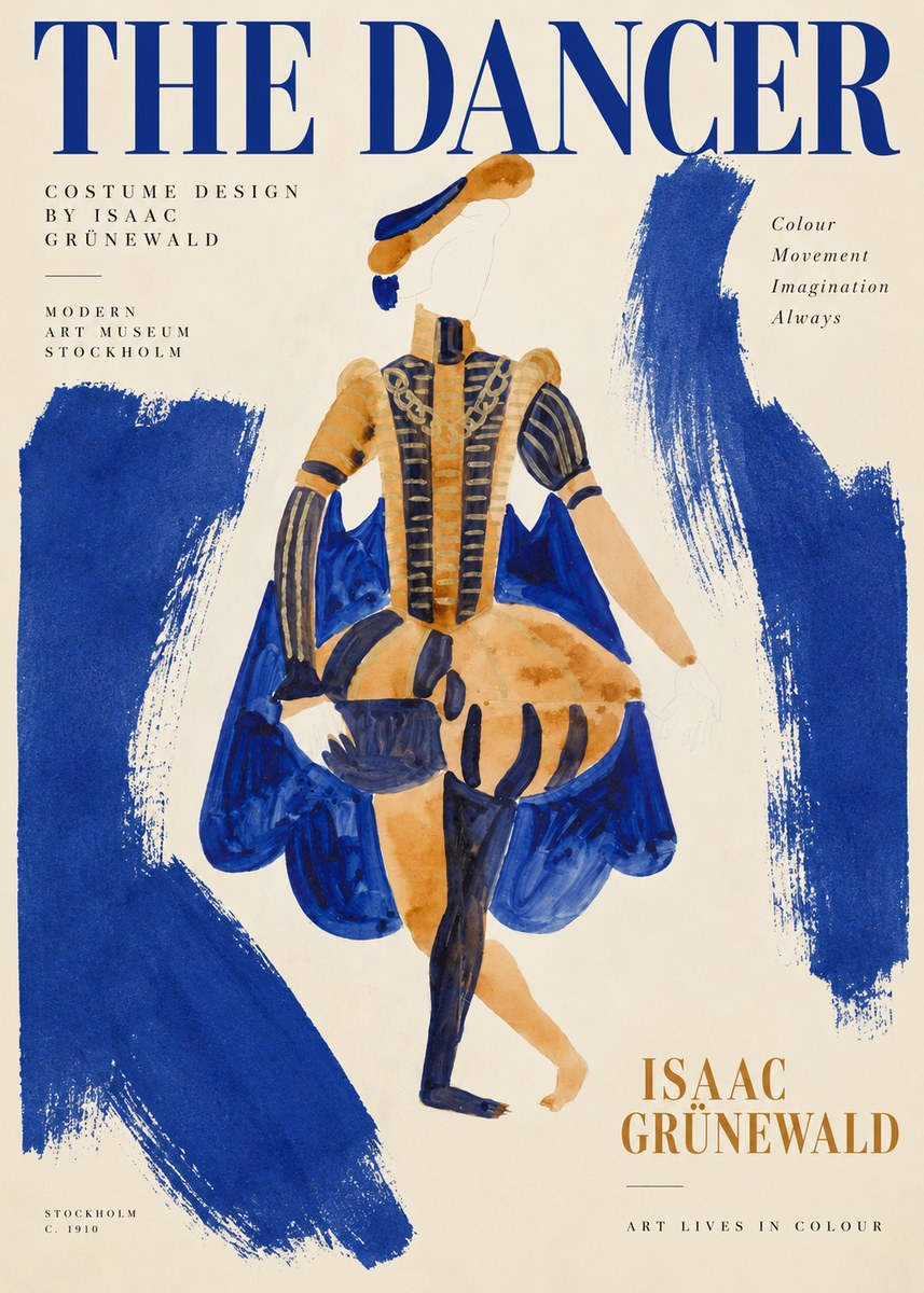 Isaac Grünewald Costume Design XV No3 - Plakat