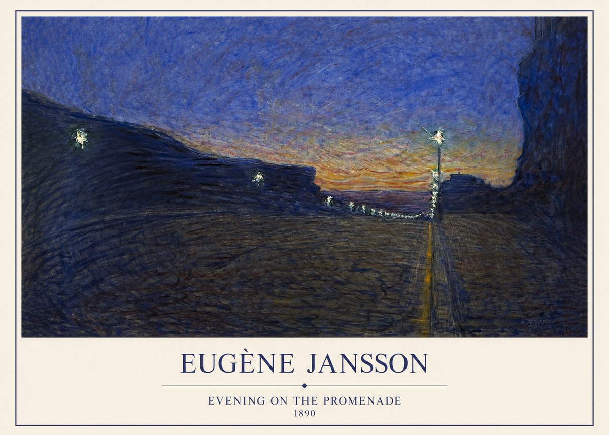 Eugène Jansson Evening on the Promenade No1 - Plakat