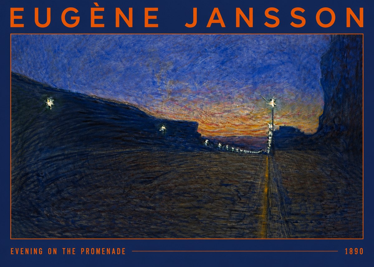 Eugène Jansson Evening on the Promenade No2 - Plakat