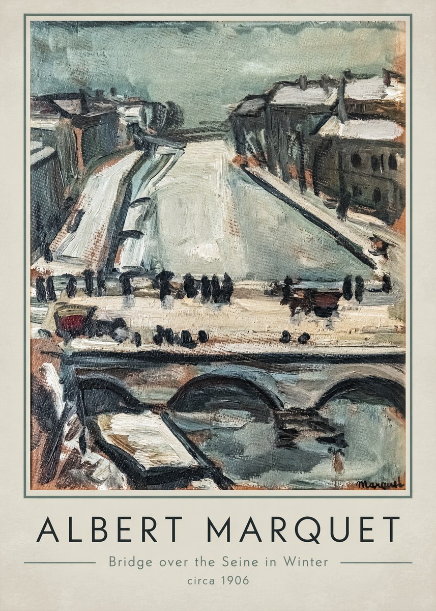 Albert Marquet Bridge over the Seine in Winter No1 - Plakat