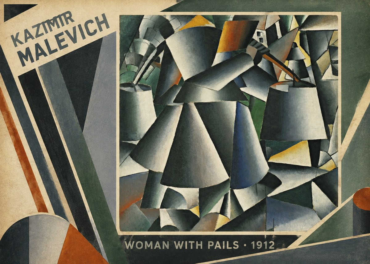 Kazimir Malevich Woman with Pails No2 - Plakat