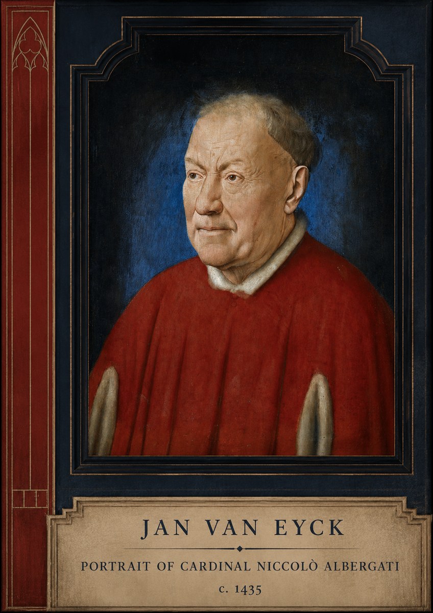Jan van Eyck Portrait of Cardinal Niccolò Albergati No4 - Plakat