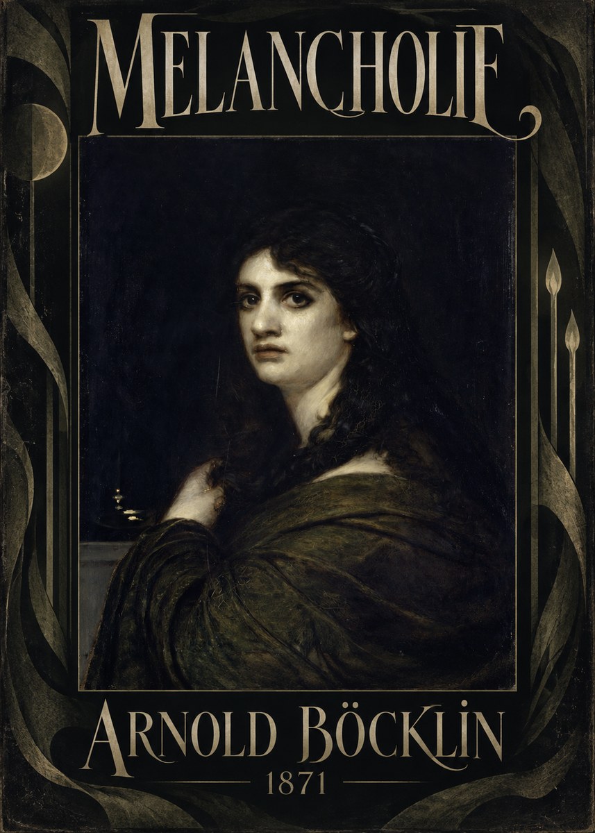 Arnold Böcklin Melancholie No5 - Plakat