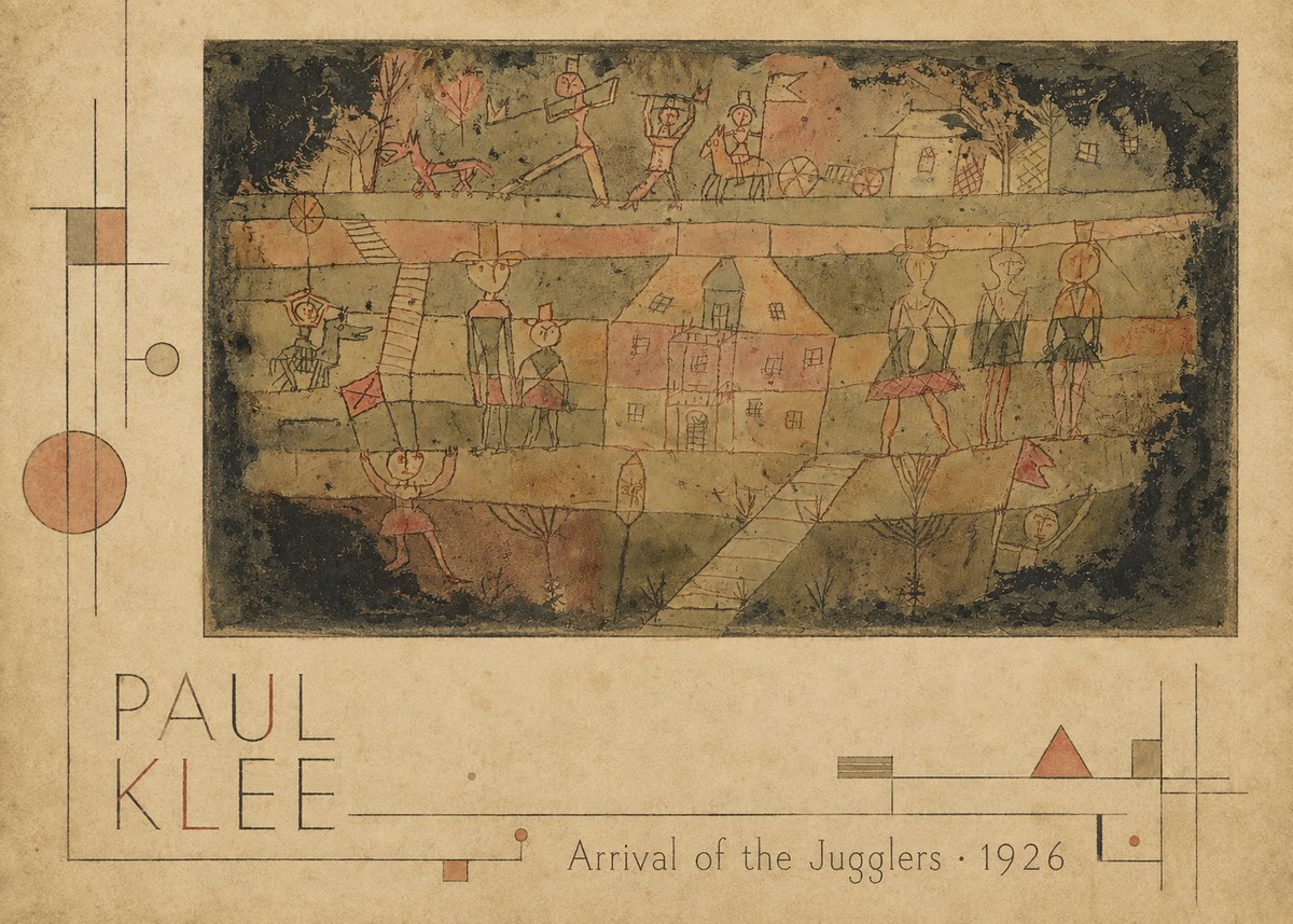 Paul Klee Arrival of the Jugglers No2 - Plakat