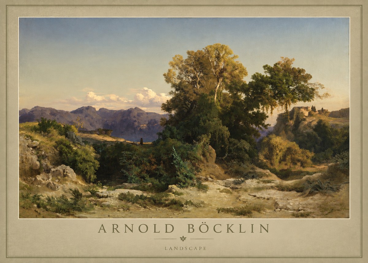 Arnold Böcklin Im Albanergebirge No6 - Plakat