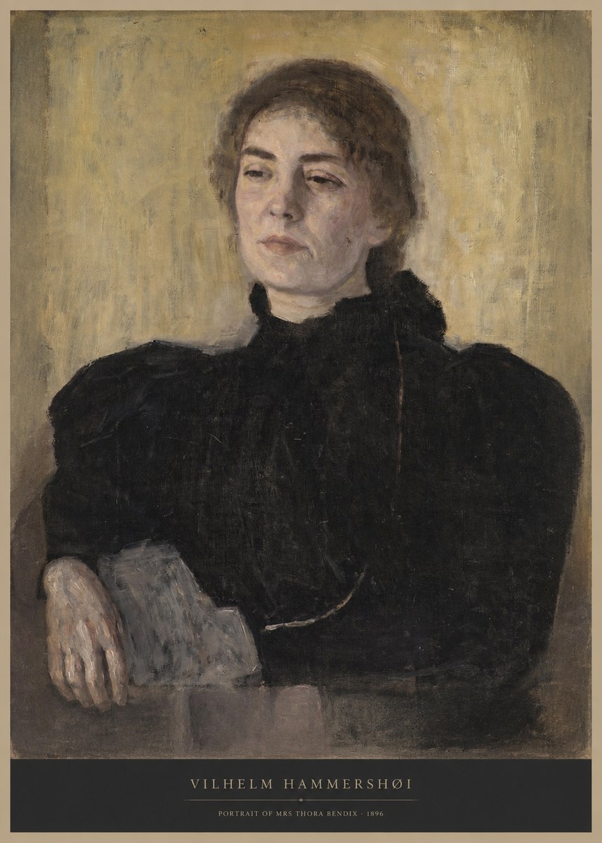 Vilhelm Hammershøi Portrait of Mrs Thora Bendix No6 - Plakat