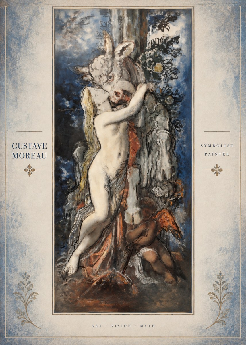 Gustave Moreau Europe and the Bull No3 - Plakat