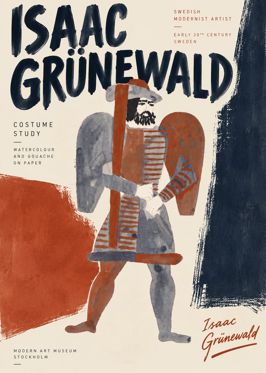 Isaac Grünewald Costume Study VII No5 - Plakat