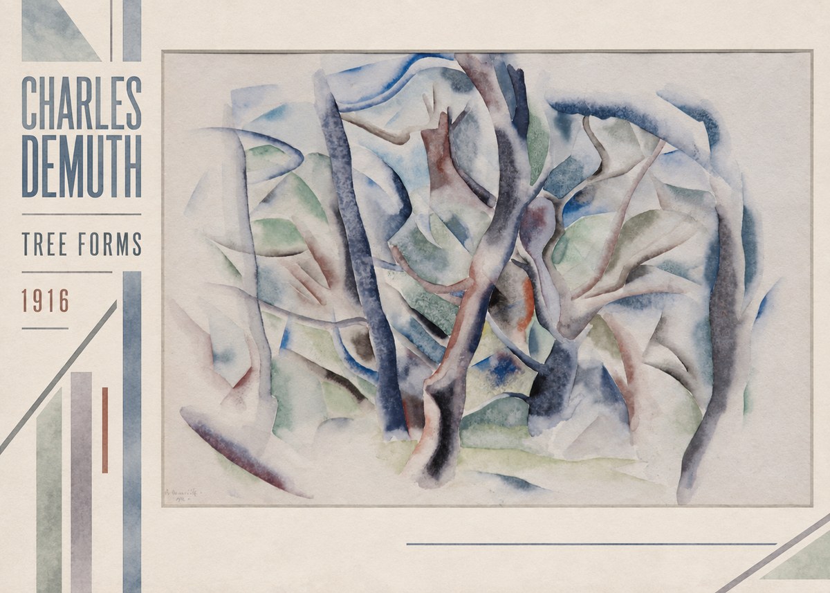 Charles Demuth Tree Forms No2 - Plakat